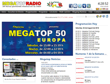 Tablet Screenshot of megatopradio.com
